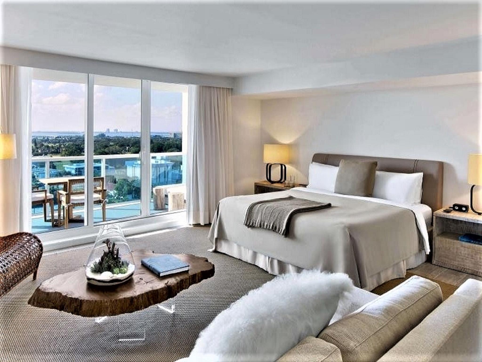 南海滩1号酒店 迈阿密海滩 外观 照片 A bedroom at the JW Marriott Miami Beach